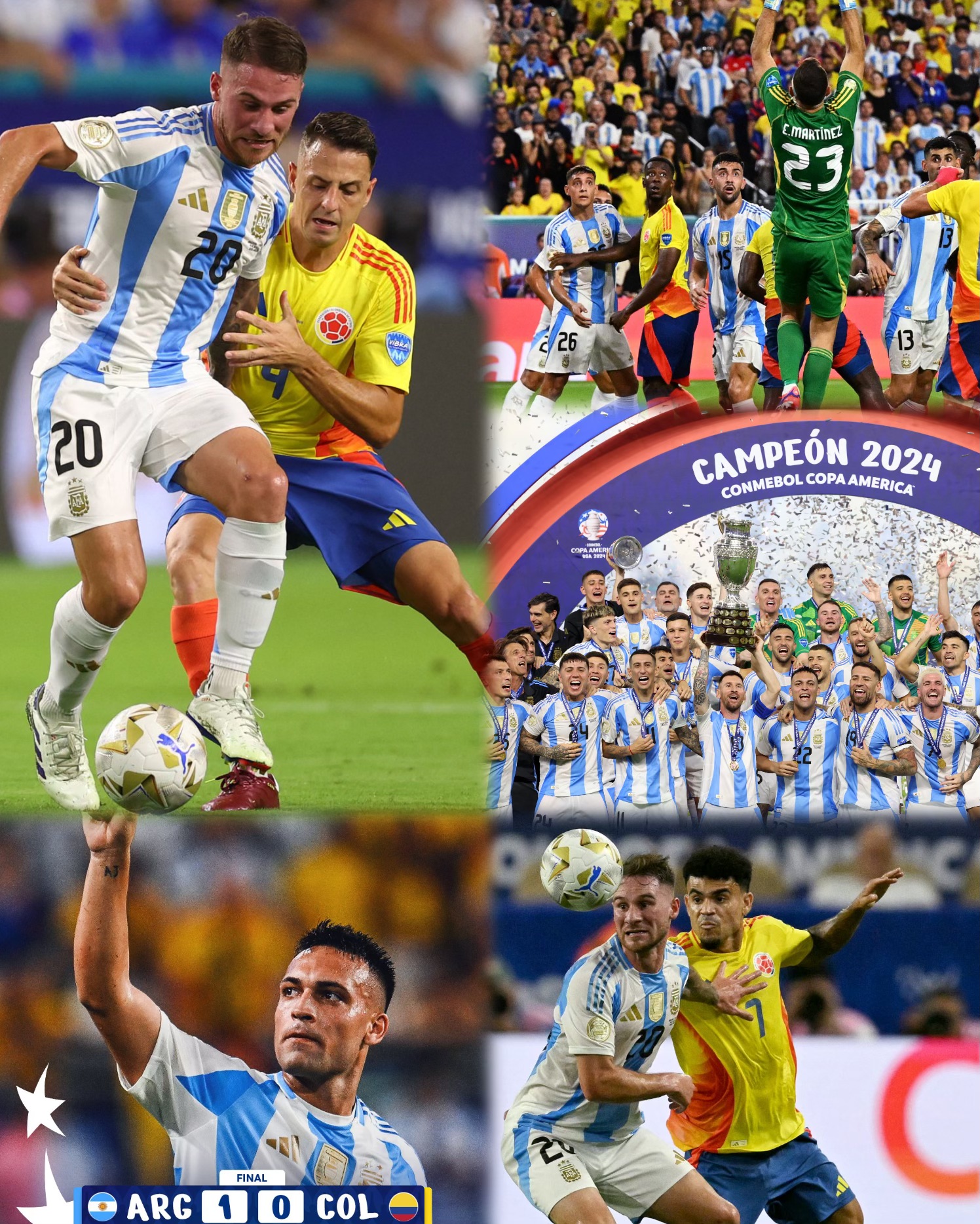 Argentina, bicampeón de América: Colombia fue un rival bravo pero no le alcanzó