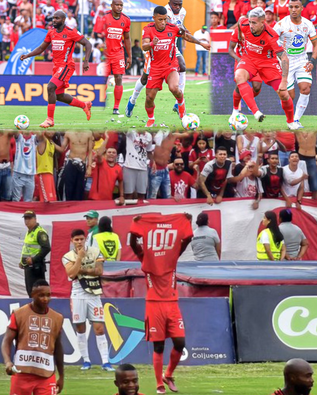 América goleó 4-0 a Envigado en el día del gol 100 de Adrián Ramos en el FPC