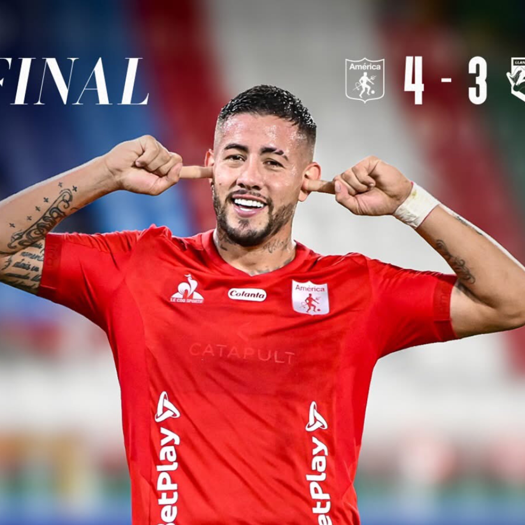 En un partido de locos, América venció 4-3 a Llaneros y sumó tres puntos en el debut de Liga