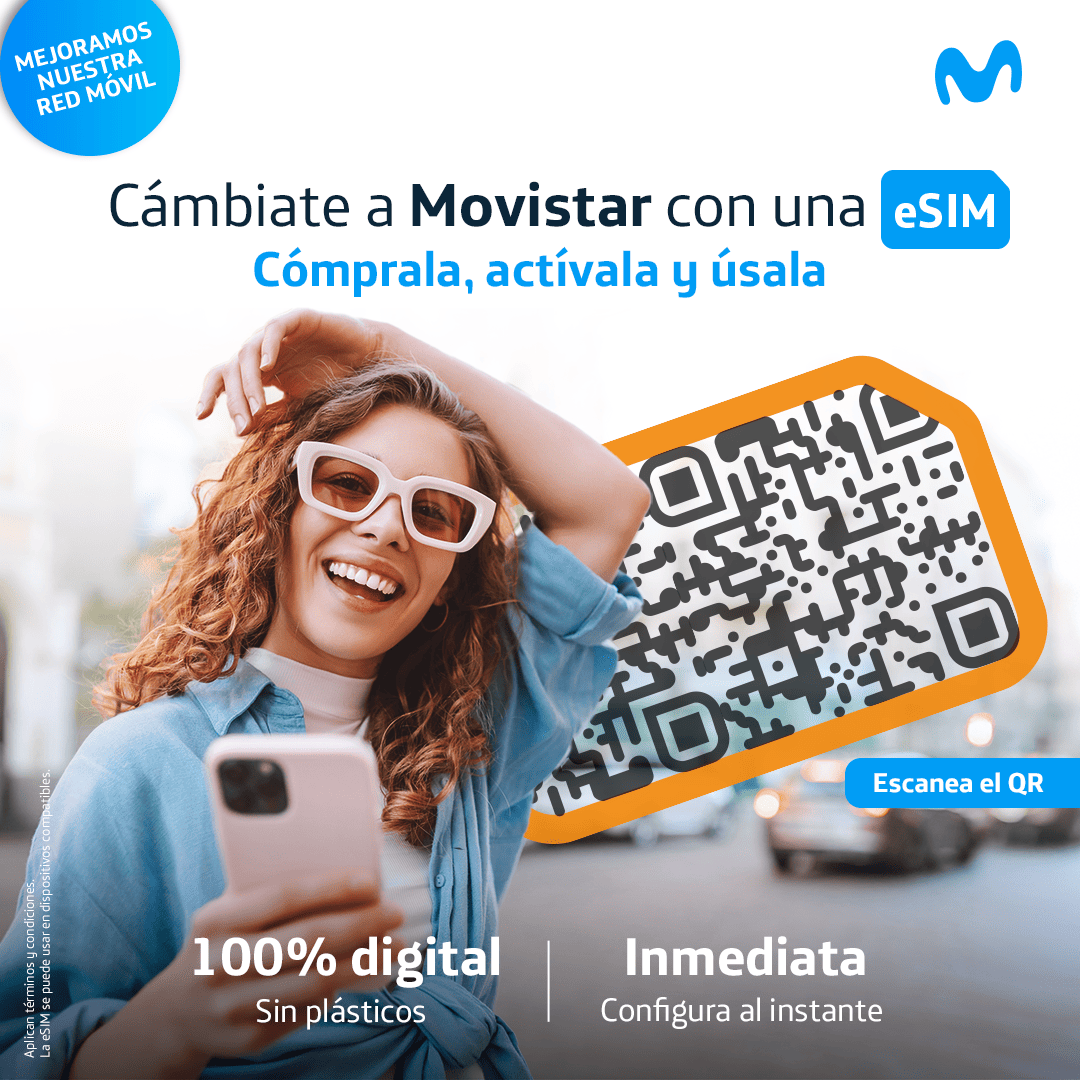 Con la eSIM, Movistar reduce más del 50% de plástico de un solo uso