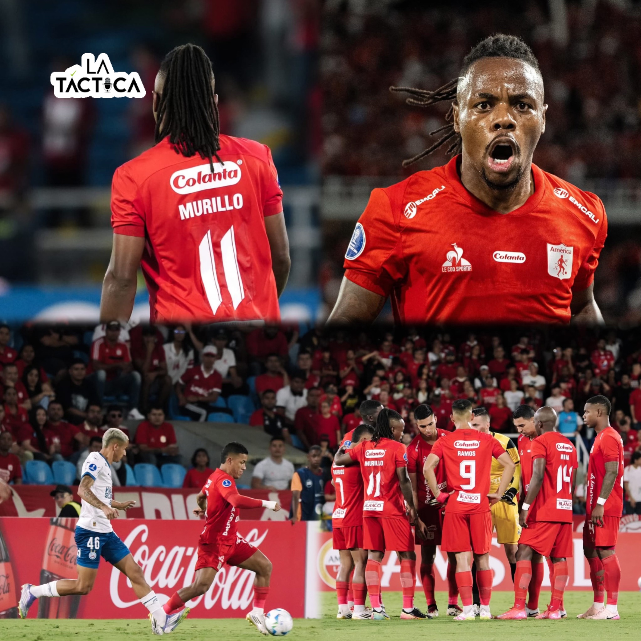 América ganó 2-0 a Bahía y clasificó a los octavos de final de Sudamericana