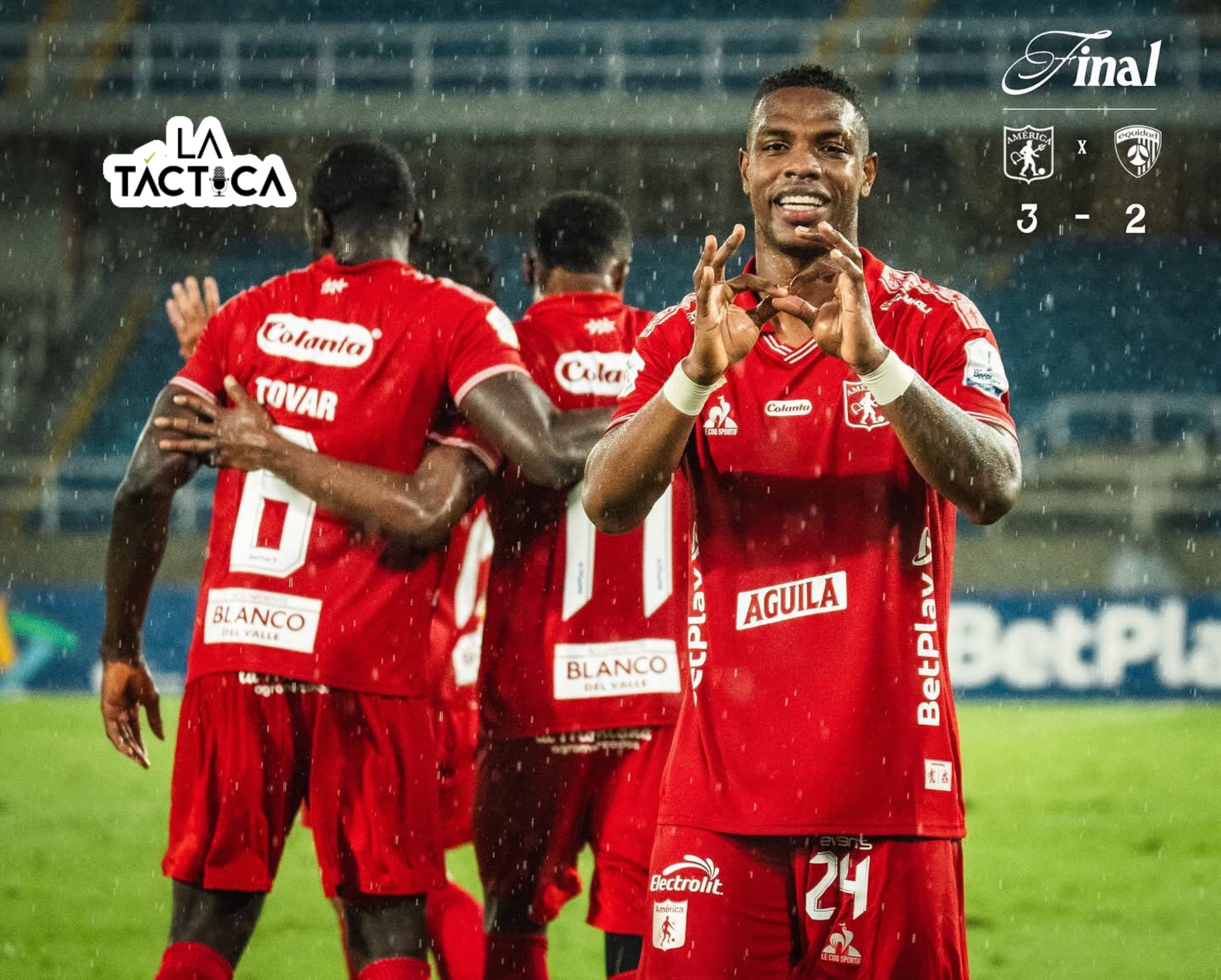 ¡Sufrió y ganó! América venció 3-2 a Equidad y sigue vivo en la lucha por clasificar a los ocho