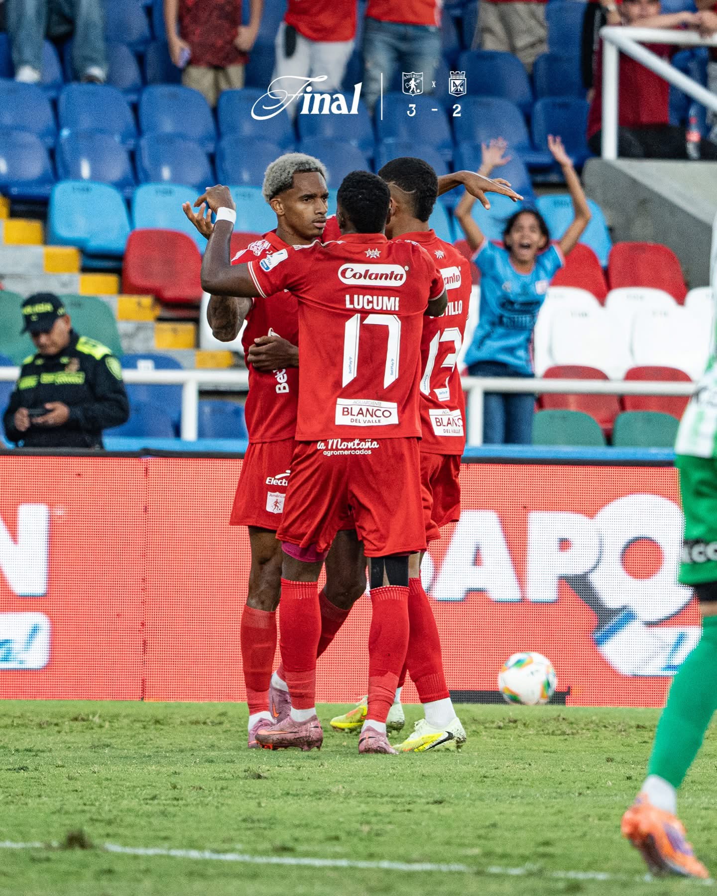 Con Borrero como figura, América venció 3-2 a Nacional y cerró el 2025 con triunfo