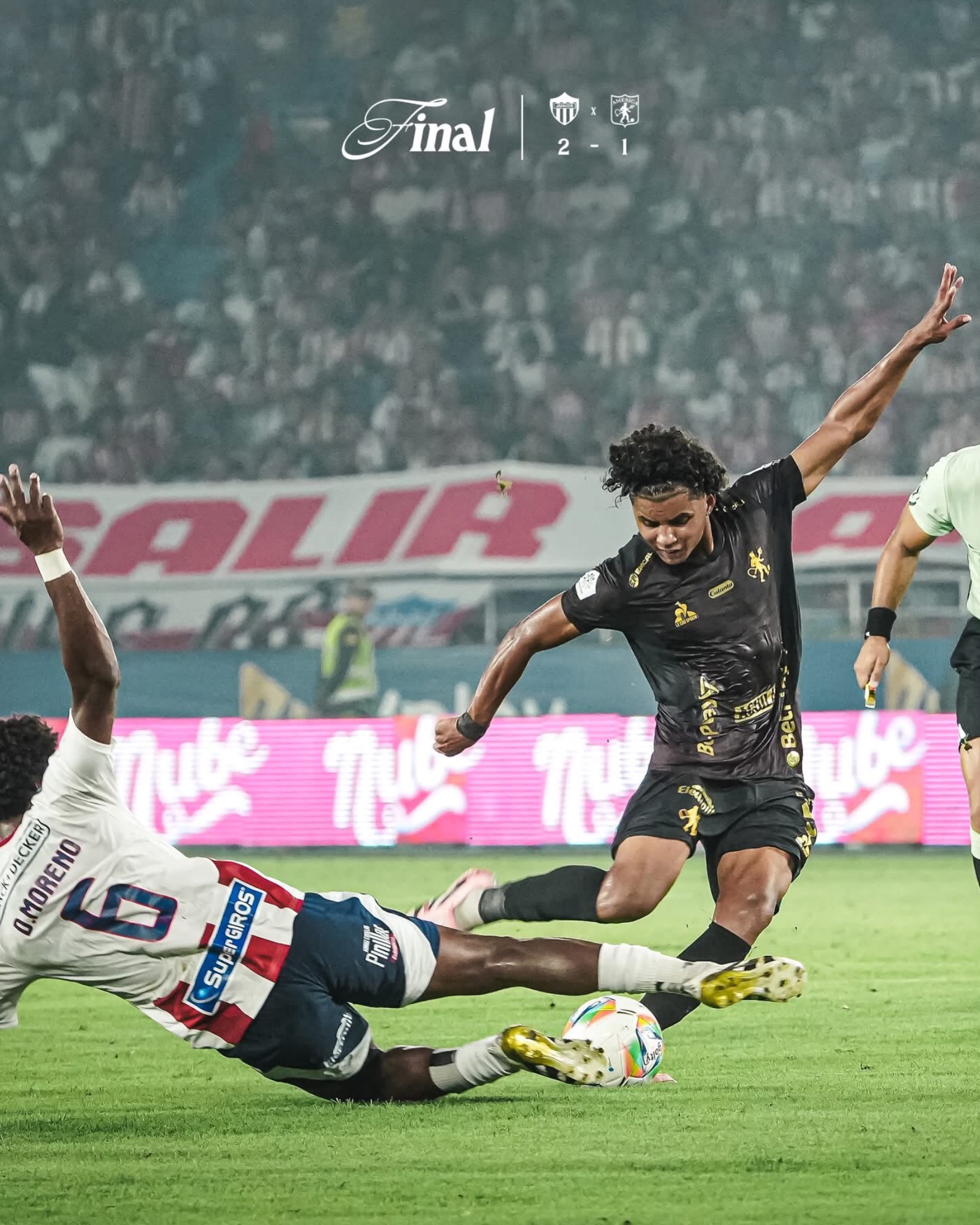 En un partidazo, Junior superó 2-1 al América y acaricia la final del FPC